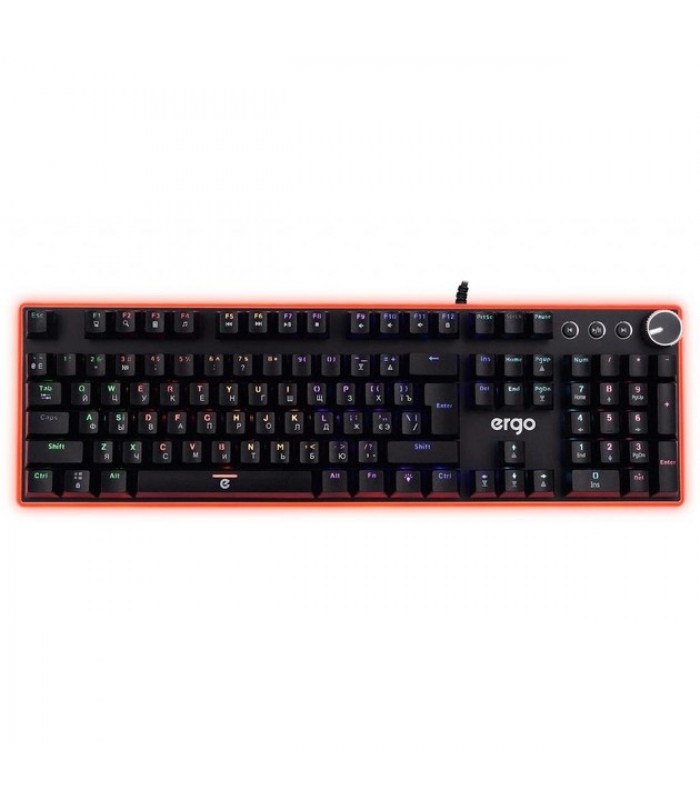 Клавіатура механічна Ergo KB-955 RGB, Black, USB з підсвічуванням Клавіатура механічна Ergo KB-955 RGB, Black, USB з підсвічуванням