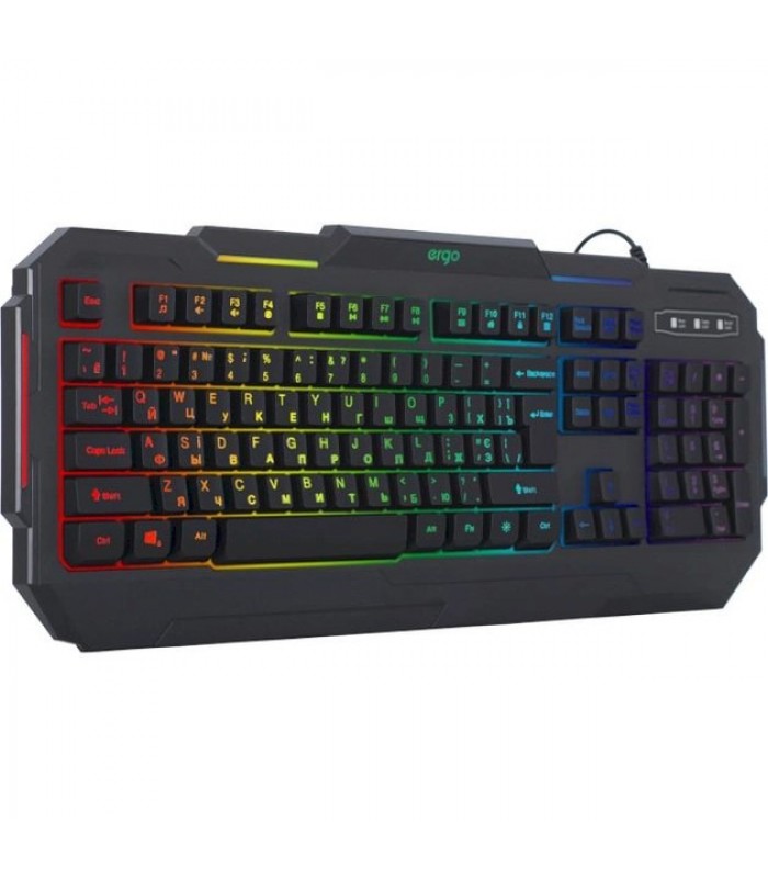 Клавіатура для ПК Ergo KB-680 чорна з підсвічуванням Клавіатура для ПК Ergo KB-680 чорна з підсвічуванням