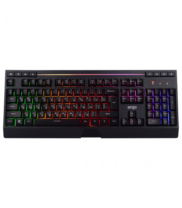 Клавіатура Ergo KB-612 чорна з підсвічуванням Клавіатура Ergo KB-612 чорна з підсвічуванням
