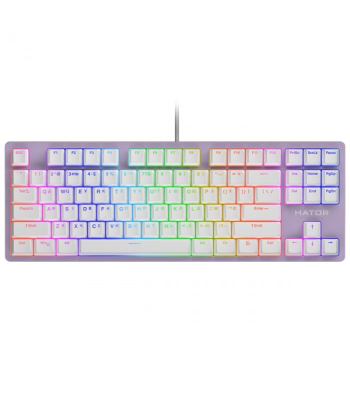 Механічна клавіатура для ПК Hator Rockfall 2 Mecha TKL Orange Lilac Механічна клавіатура для ПК Hator Rockfall 2 Mecha TKL Orange Lilac