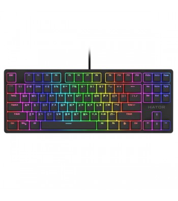 Механічна клавіатура Hator Rockfall 2 Mecha TKL Orange чорна