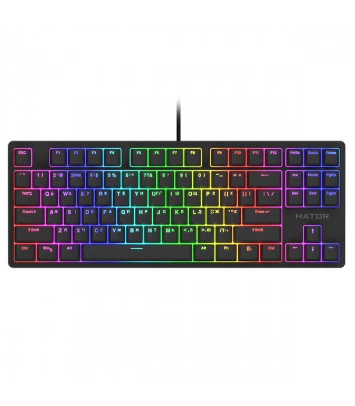 Механічна клавіатура Hator Rockfall 2 Mecha TKL Orange чорна Механічна клавіатура Hator Rockfall 2 Mecha TKL Orange чорна