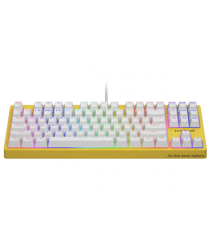 Клавіатура для ПК механічна Hator Rockfall 2 Mecha TKL Orange USB Yellow (HTK-722) Клавіатура для ПК механічна Hator Rockfall 2 Mecha TKL Orange USB Yellow (HTK-722)