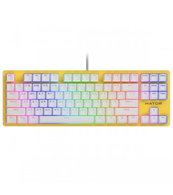 Клавіатура для ПК механічна Hator Rockfall 2 Mecha TKL Orange USB Yellow (HTK-722)