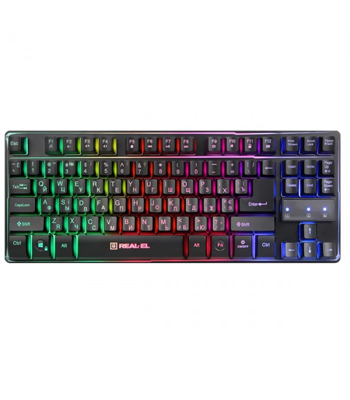 Клавиатура REAL-EL Gaming 8710 TKL Backlit USB Клавиатура REAL-EL Gaming 8710 TKL Backlit USB