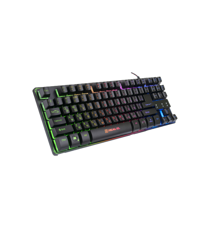 Клавиатура REAL-EL Gaming 8710 TKL Backlit USB Клавиатура REAL-EL Gaming 8710 TKL Backlit USB