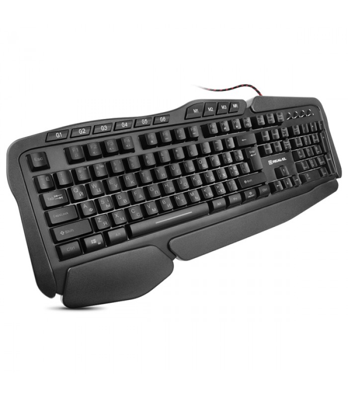 Клавіатура REAL-EL Gaming 8900 RGB Macro, USB Black з підсвічуванням