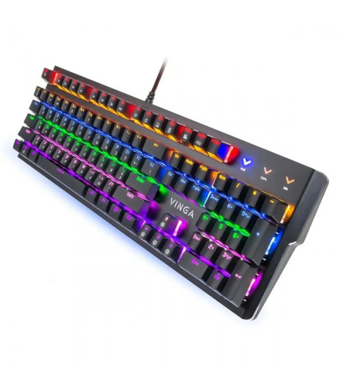 Клавіатура механічна Vinga KBGM160 LED Outemu Blue чорна з підсвічуванням