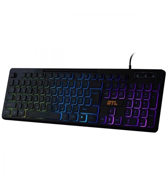 Клавіатура GTL KB7269-5-1 Gaming Black, USB, з RGB підсвіткою