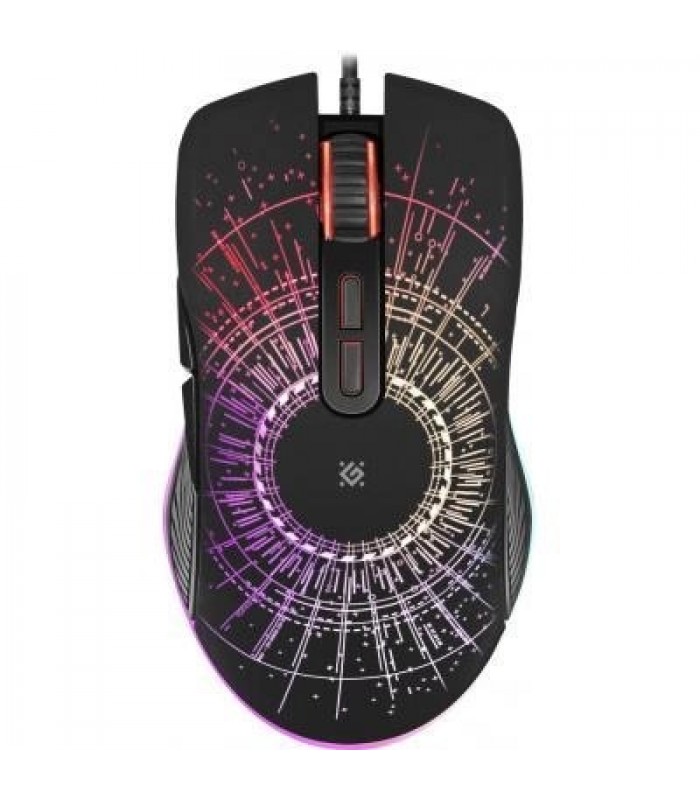 Компютерна мишка Defender Sirius GM-660L RGB чорна з підсвічуванням