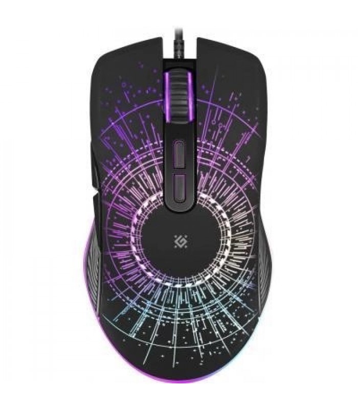 Компютерна мишка Defender Sirius GM-660L RGB чорна з підсвічуванням