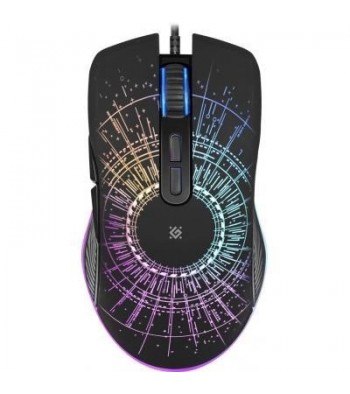 Компютерна мишка Defender Sirius GM-660L RGB чорна з підсвічуванням