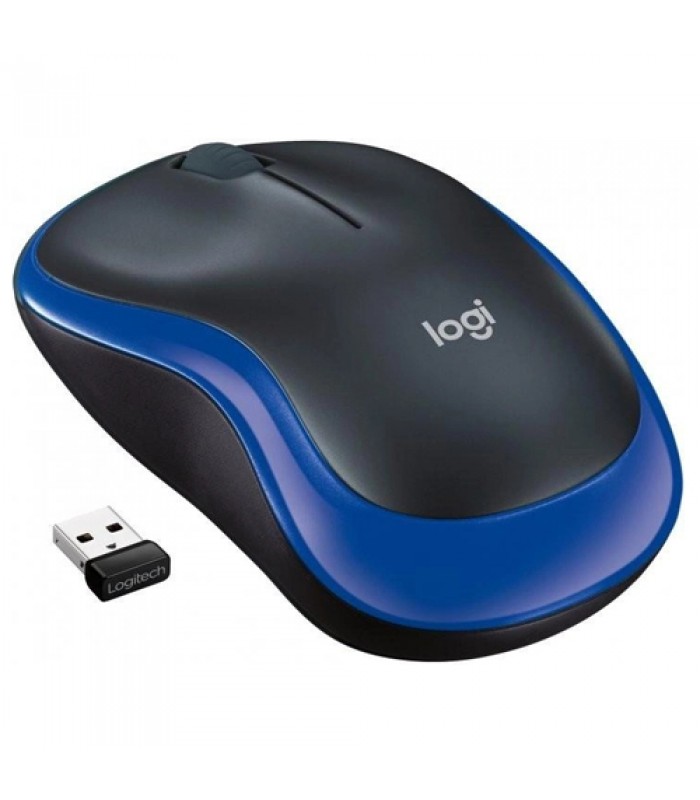 Бездротова мишка Logitech M185 Чорно-блакитна Бездротова мишка Logitech M185 Чорно-блакитна