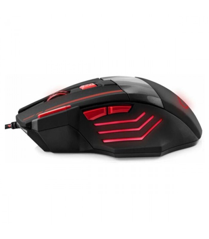 Мишка Esperanza MX201 Wolf Black/Red оптична з RGB підсвічуванням чорна Мишка Esperanza MX201 Wolf Black/Red оптична з RGB підсвічуванням чорна